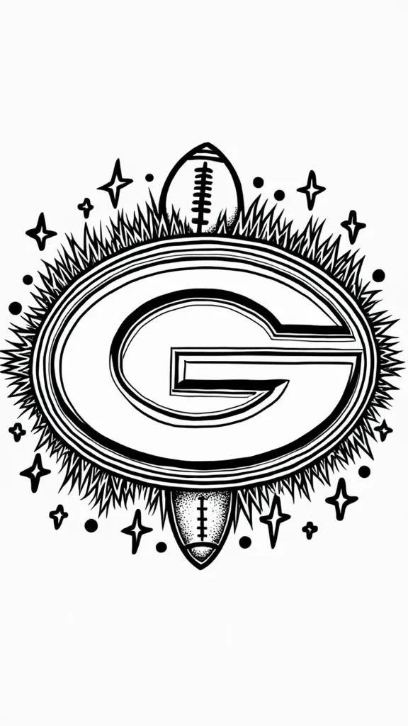 coloriage du logo des packers